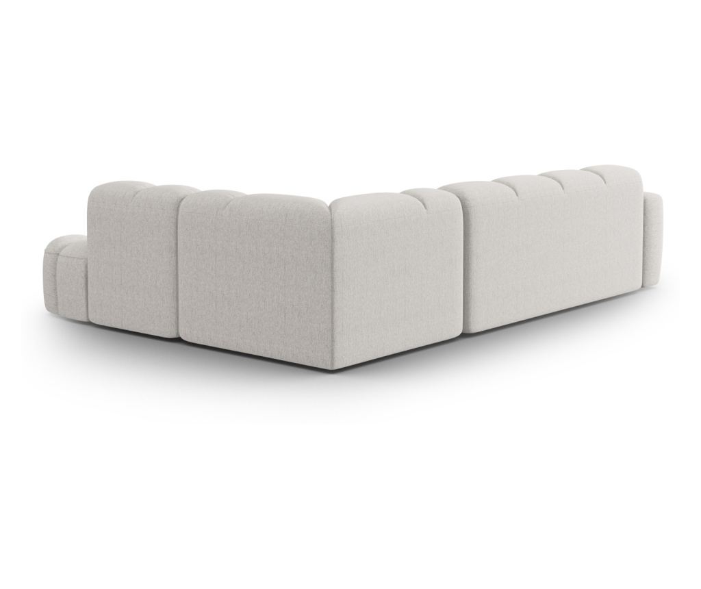 Sarokkanapé Micadoni Home 531546, Lisa, Világosszürke, 77x234x293 cm - 4