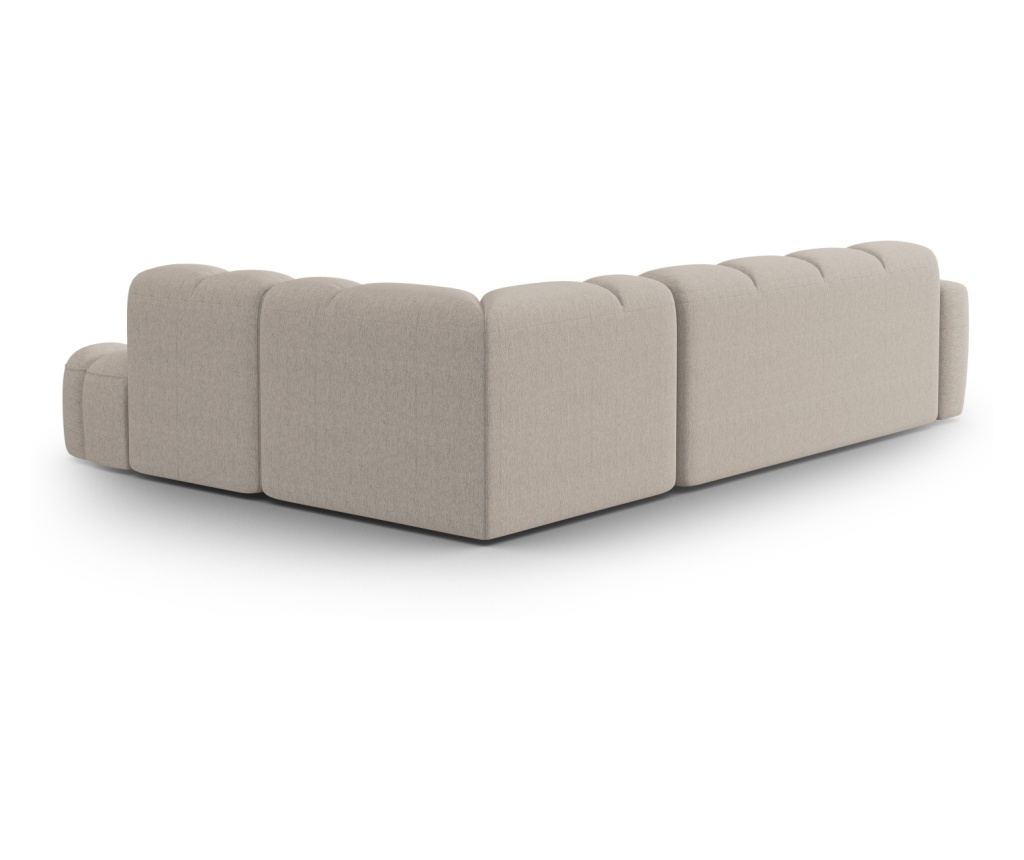 Sarokkanapé Micadoni Home 531546, Lisa, homok szín, 77x234x293 cm - 4