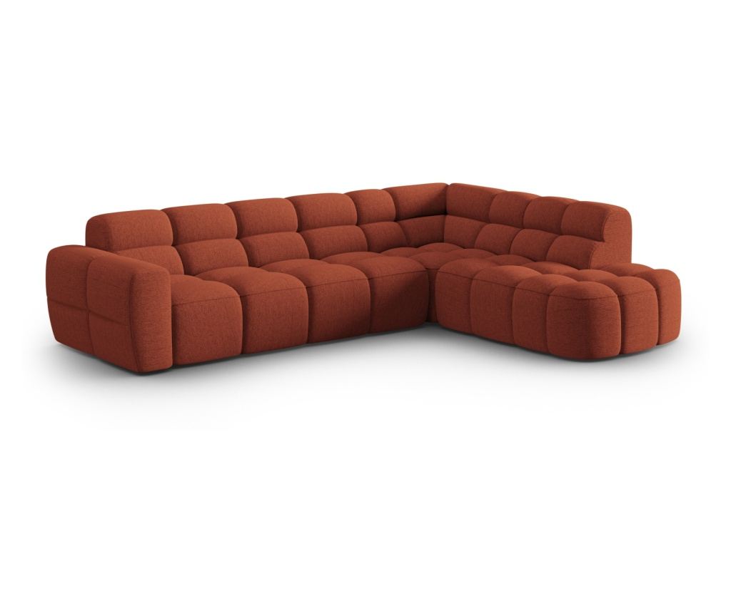 Sarokkanapé Micadoni Home 531546, Lisa, Korall, 77x234x293 cm - 2