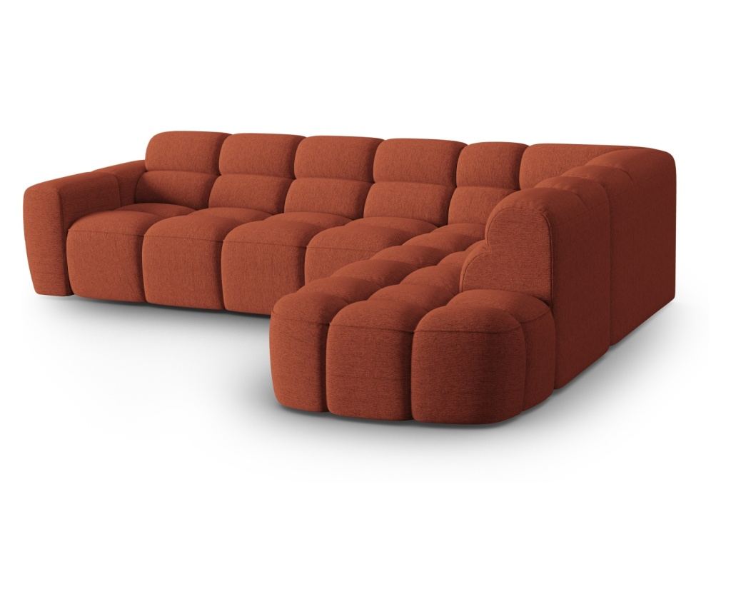 Sarokkanapé Micadoni Home 531546, Lisa, Korall, 77x234x293 cm - 3