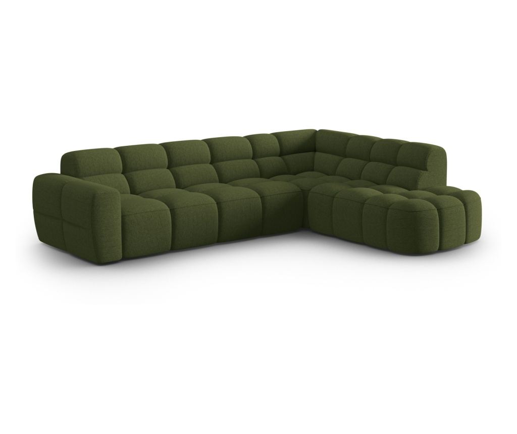 Sarokkanapé Micadoni Home 531546, Lisa, Zöld, 77x234x293 cm - 2