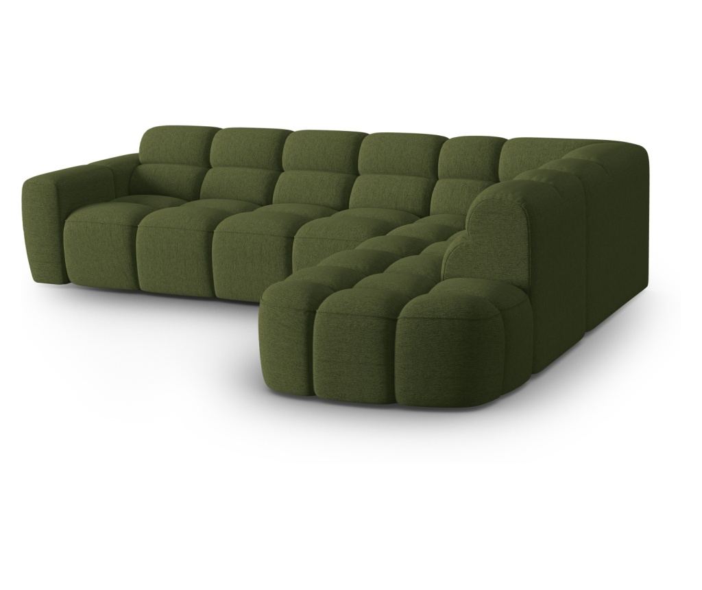 Sarokkanapé Micadoni Home 531546, Lisa, Zöld, 77x234x293 cm - 3
