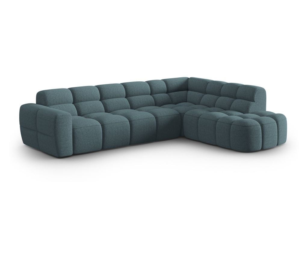 Sarokkanapé Micadoni Home 531546, Lisa, Világoskék, 77x234x293 cm - 2