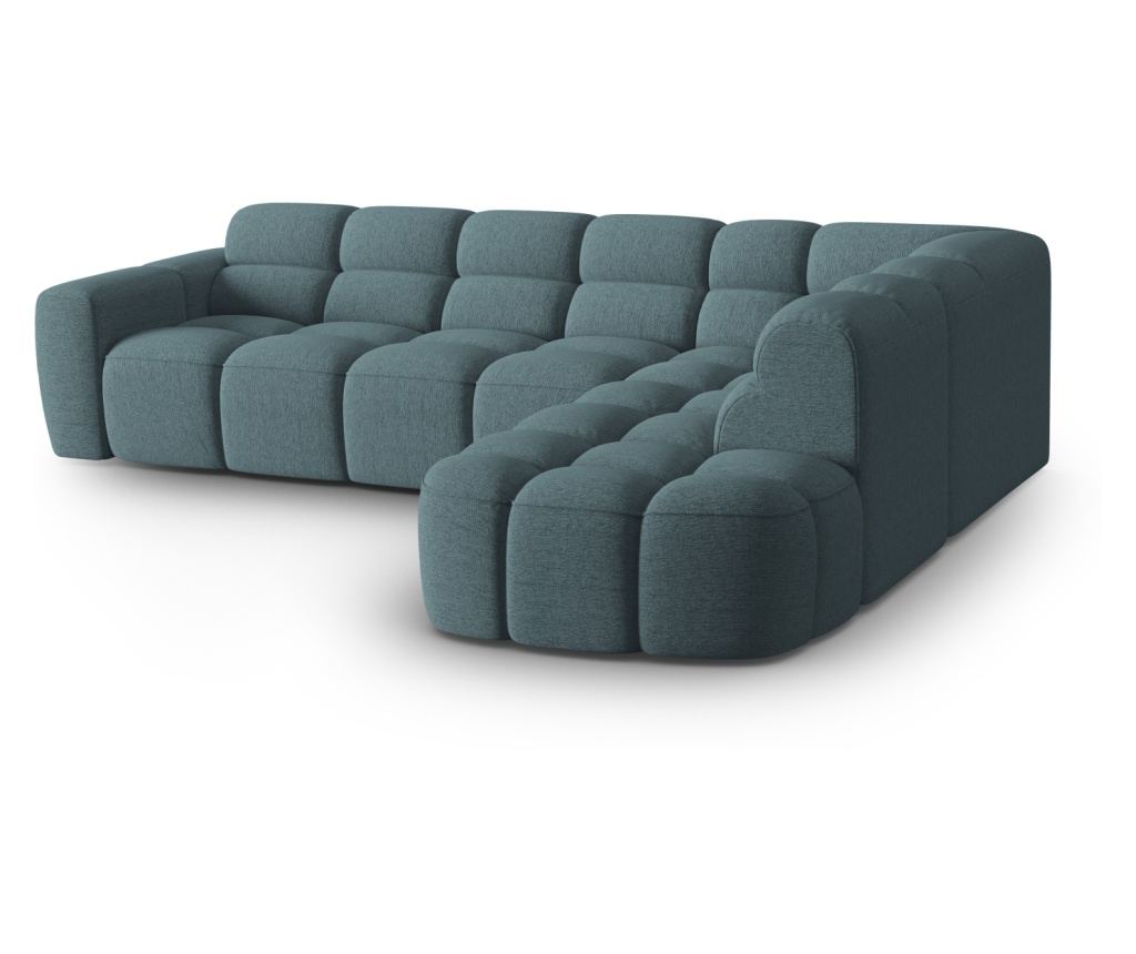 Sarokkanapé Micadoni Home 531546, Lisa, Világoskék, 77x234x293 cm - 3