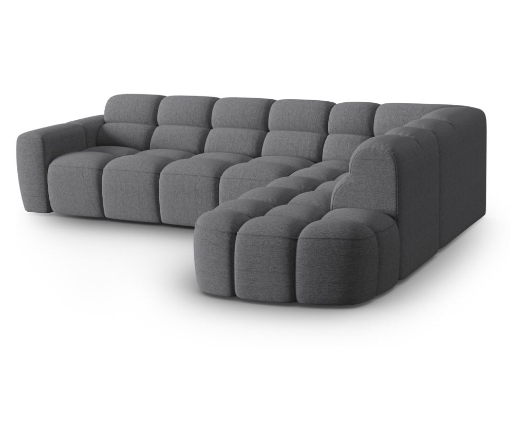 Sarokkanapé Micadoni Home 531546, Lisa, Szürke, 77x234x293 cm - 3