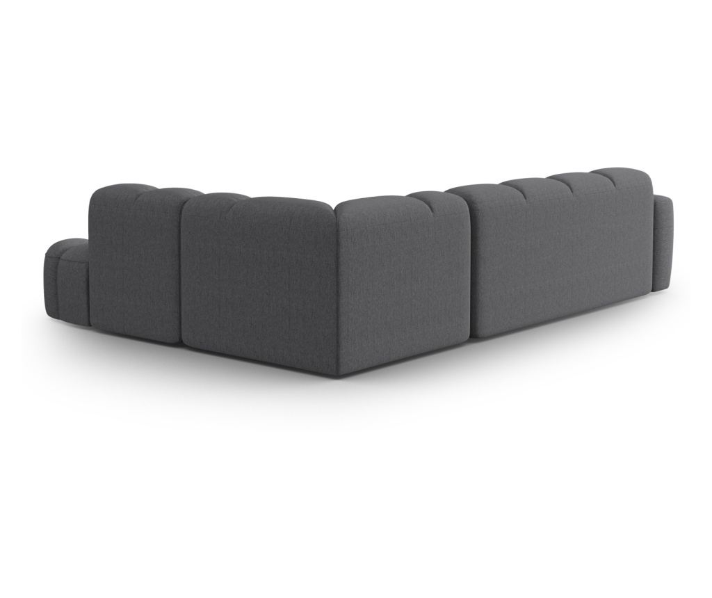 Sarokkanapé Micadoni Home 531546, Lisa, Szürke, 77x234x293 cm - 4