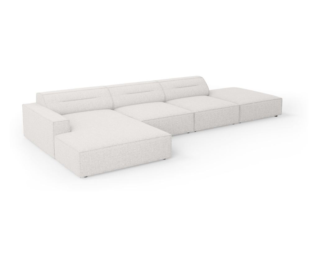 Sarokkanapé Windsor & Co 861348, Lupus, világosszürke, 70x166x341 cm - 5