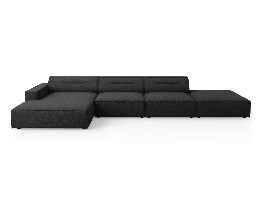 Sarokülőgarnitúra Windsor & Co 861348, Lupus, Fekete, 70x166x341 cm - 2