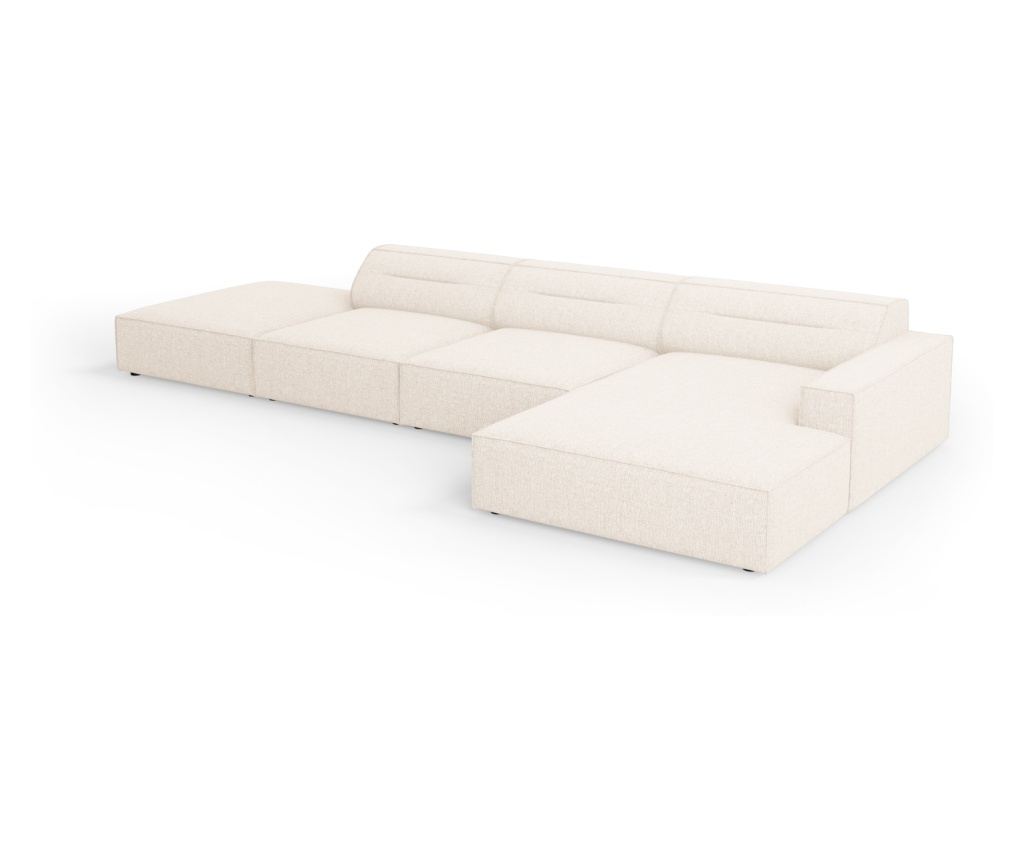 Sarokkanapé Windsor & Co 861348, Lupus, világosbézs, 70x166x341 cm - 5