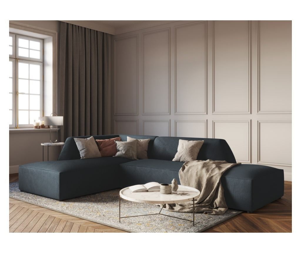 Windsor & Co Moduláris sarokgarnitúra, Sao, kék - 2