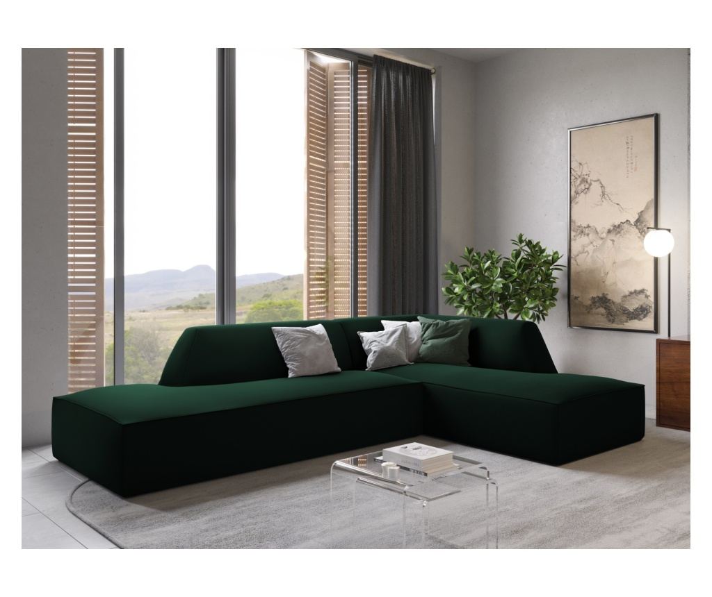 Windsor & Co Sao Moduláris Sarokgarnitúra, Sötétzöld - 2