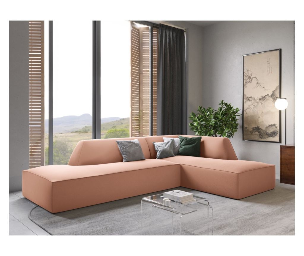Moduláris sarokkanapé Windsor & Co 860638, Sao, rózsaszín, 69x180x273 cm - 2