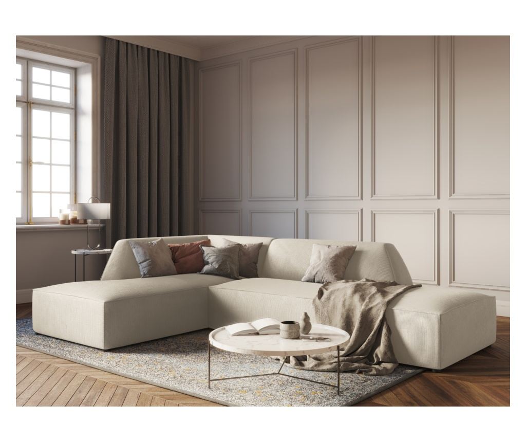 Windsor & Co 860638 Moduláris Sarokkanapé, Sao, Világosbézs, 69x180x273 cm - 2