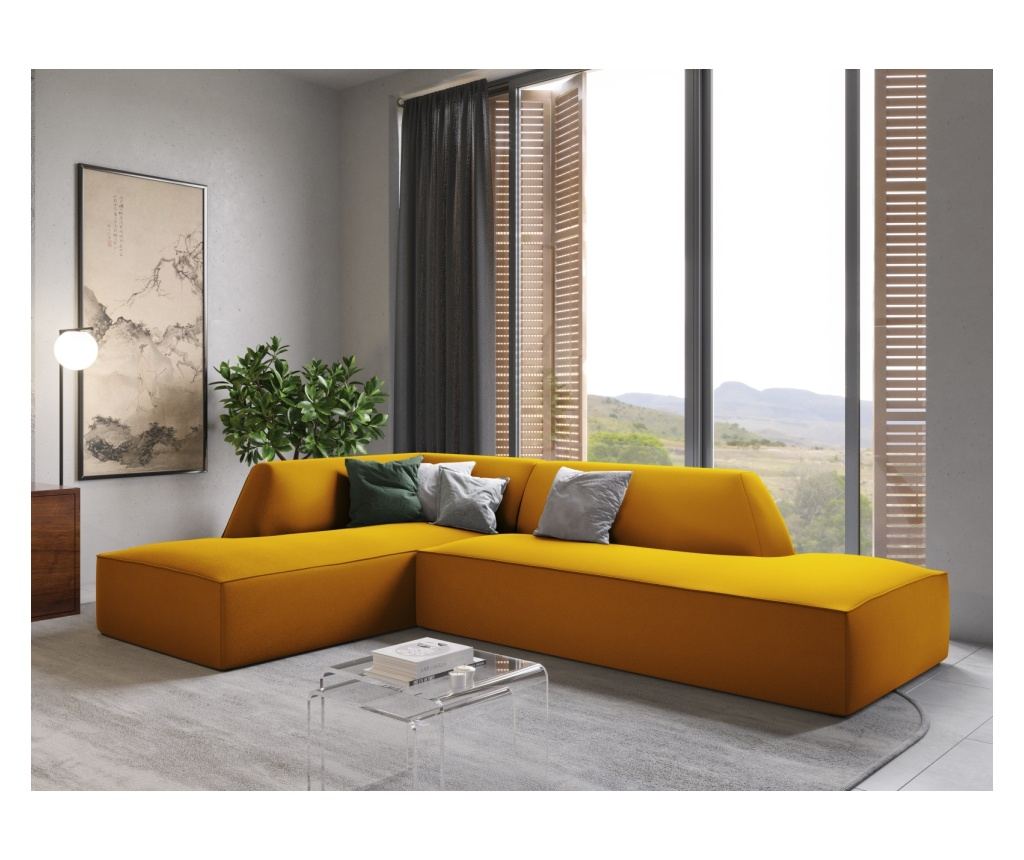 Moduláris sarokkanapé Windsor & Co 860638, Sao, Sárga, 69x180x273 cm - 2