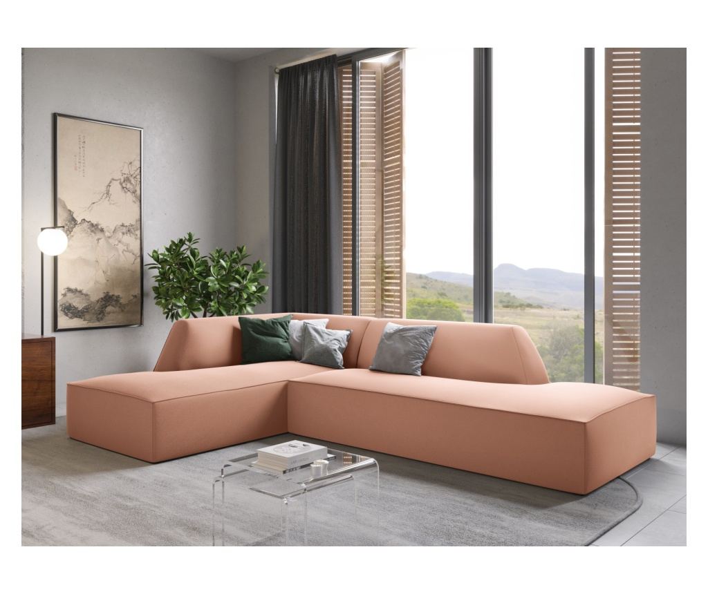 Windsor & Co Moduláris Sarokgarnitúra, Sao, Rózsaszín - 2