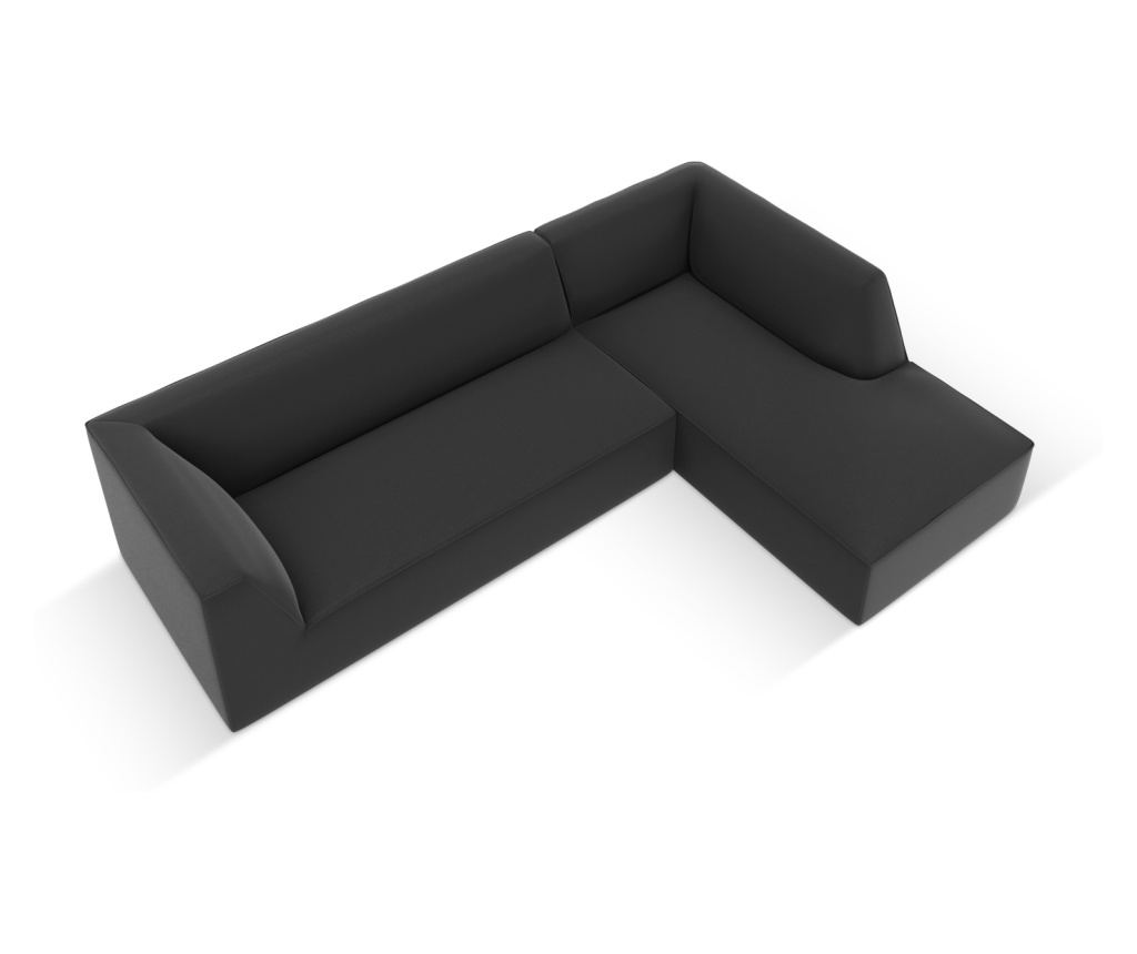 Moduláris sarokkanapé Windsor & Co 860638, Sao, fekete, 69x180x273 cm - 4