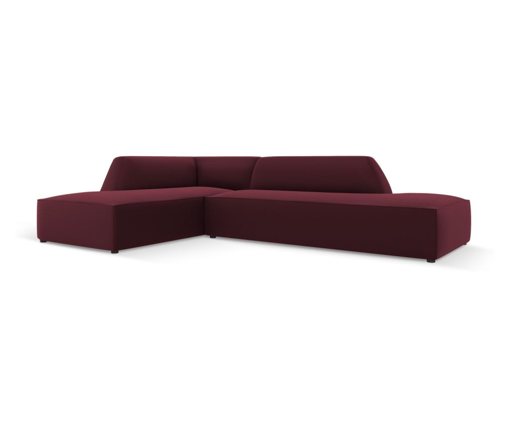 Windsor & Co 860638 Moduláris Sarokkanapé, Sao, Burgundivörös, 69x180x273 cm - 2