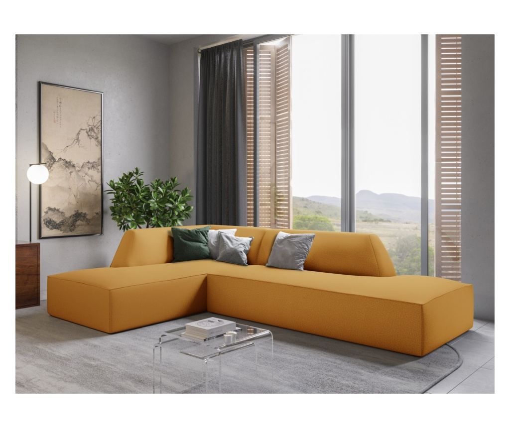 Windsor & Co Moduláris sarokgarnitúra, Sao, sárga - 2