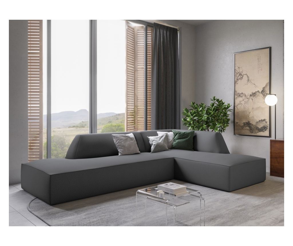 Windsor & Co 860638 Moduláris Sarokülő Garnitúra, Sao, Szürke, 69x180x273 cm - 2