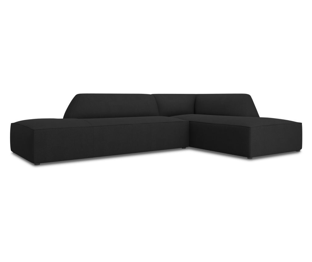 Windsor & Co Moduláris Sarokgarnitúra, Sao, Fekete - 3