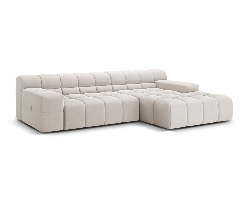 Mazzini 841916 sarokkanapé, Agave, világosbézs, 75x160x270 cm - 2