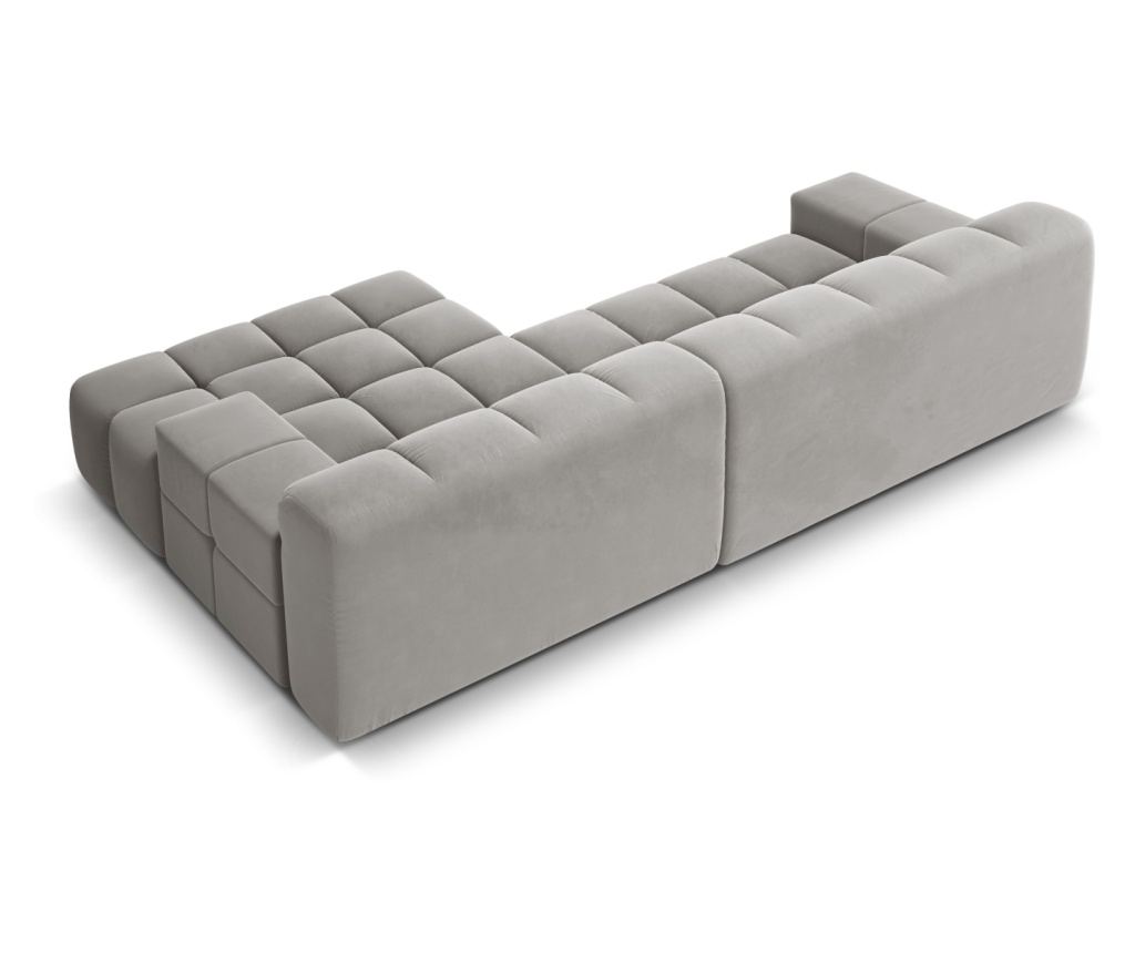 Sarokülőgarnitúra Mazzini 841916, Agávé, Ezüst, 75x160x270 cm - 5