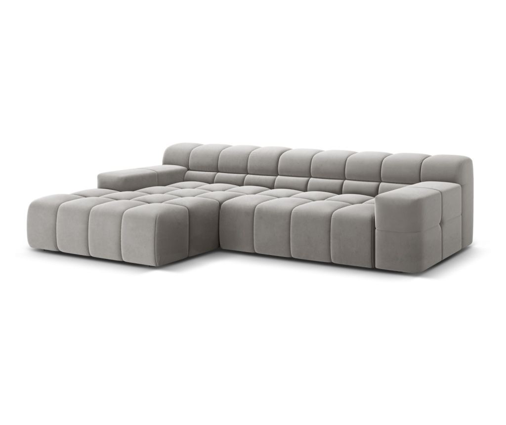 Sarokkanapé Mazzini 841916, Agávé, Ezüst, 75x160x270 cm - 2