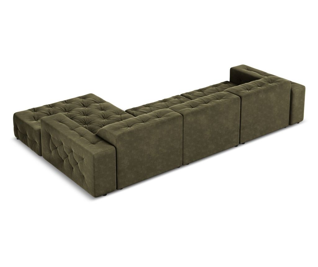 Sarokkanapé Milo Casa 896694, Aldo, Zöld, 70x166x284 cm - 6