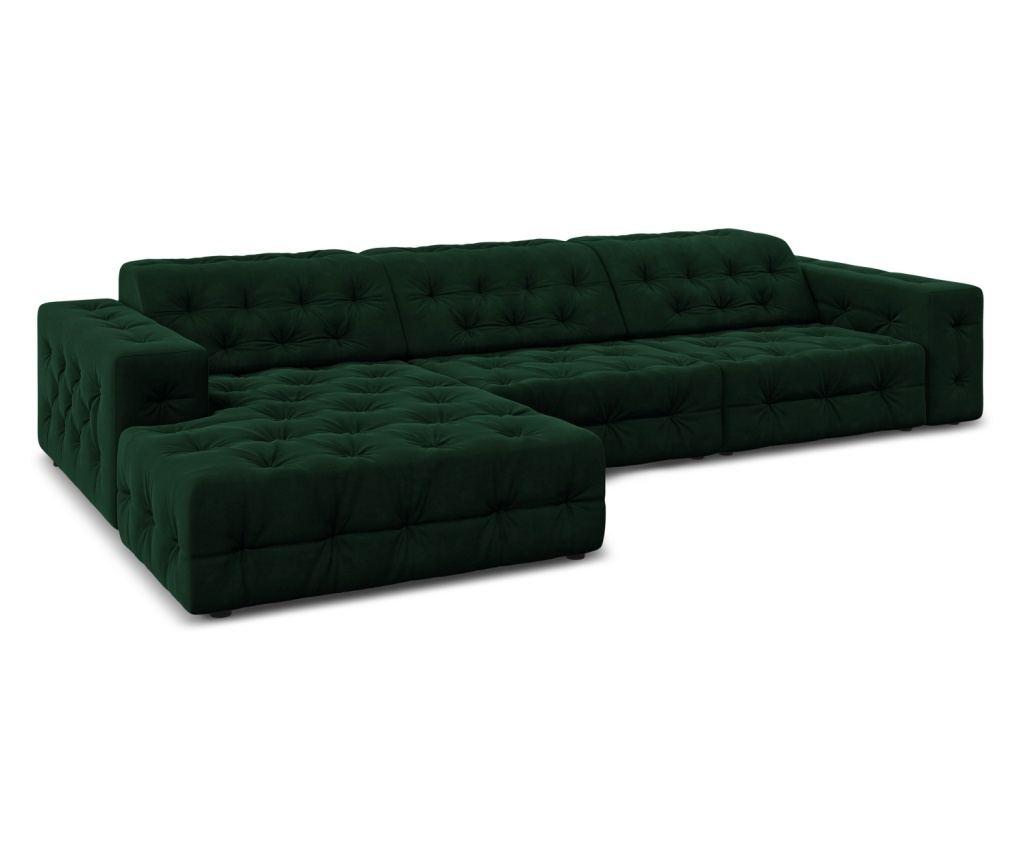 Sarokkanapé Milo Casa 896694, Aldo, Sötétzöld, 70x166x284 cm - 8