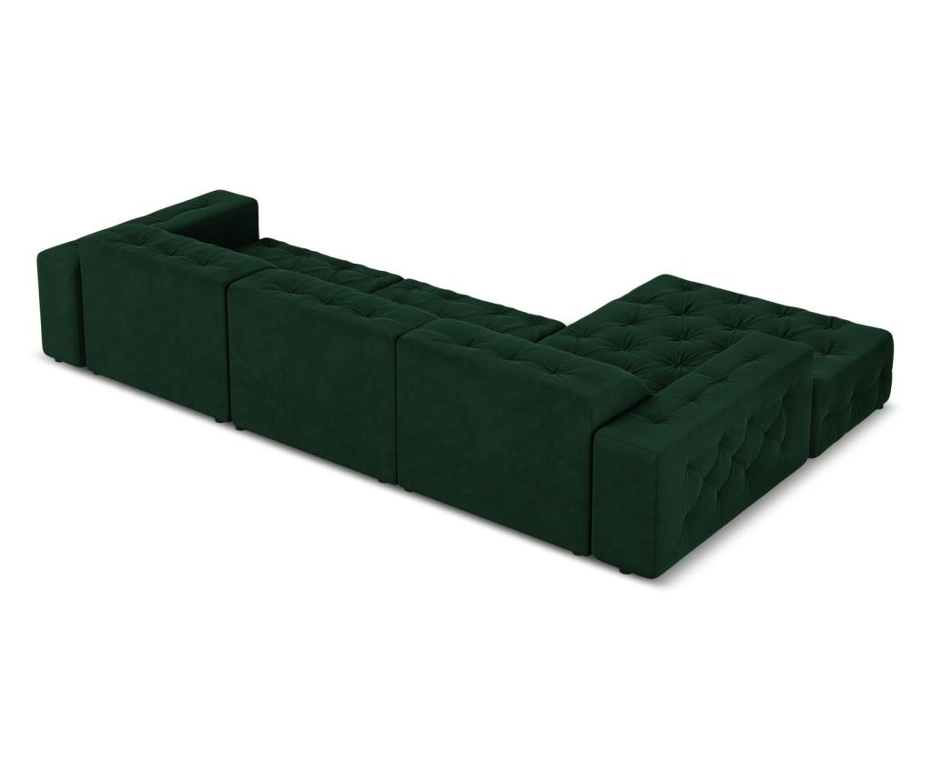 Sarokkanapé Milo Casa 896694, Aldo, Sötétzöld, 70x166x284 cm - 14