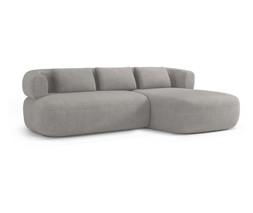 Sarokkanapé Windsor & Co 862422, Aldrin, világosszürke, 73x145x225 cm - 2