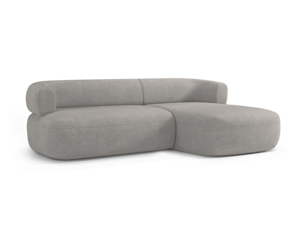 Sarokkanapé Windsor & Co 862422, Aldrin, világosszürke, 73x145x225 cm - 3