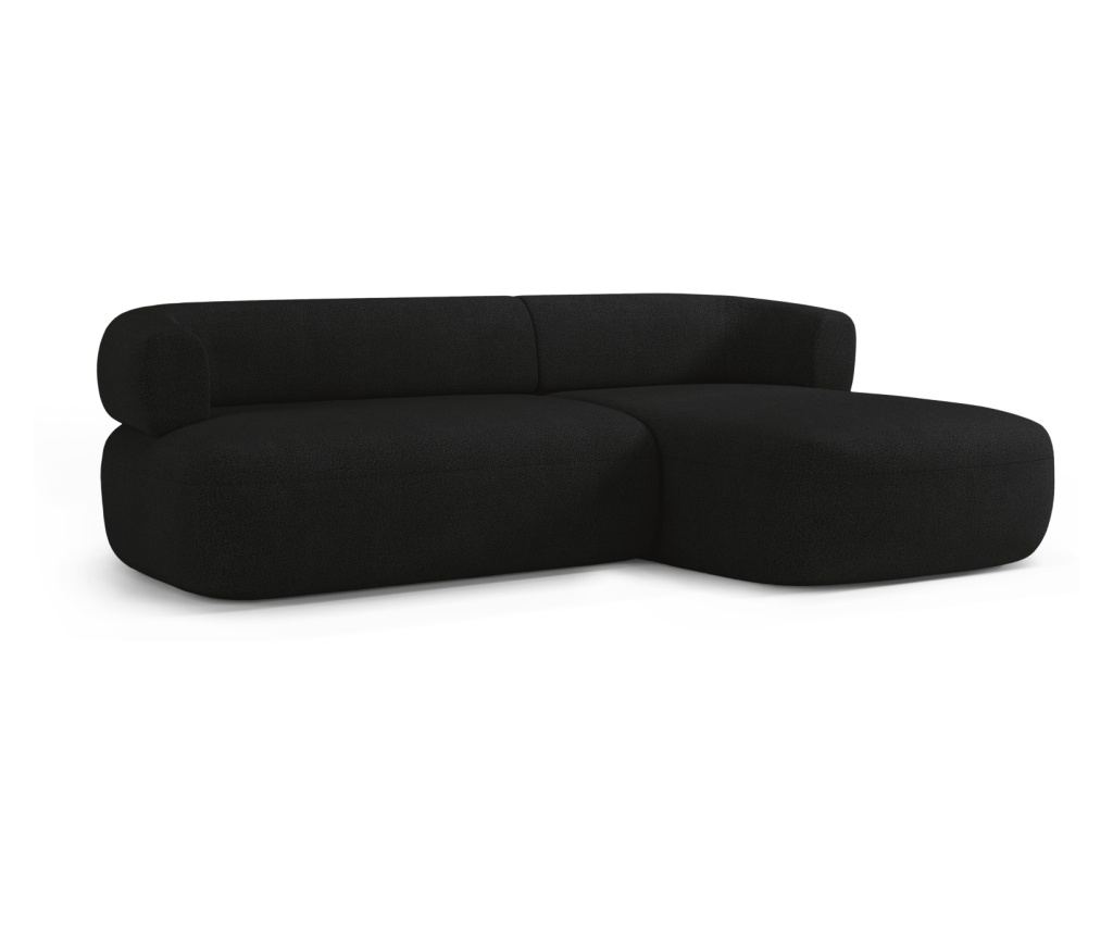 Sarokkanapé Windsor & Co 862422, Aldrin, fekete, 73x145x225 cm - 3