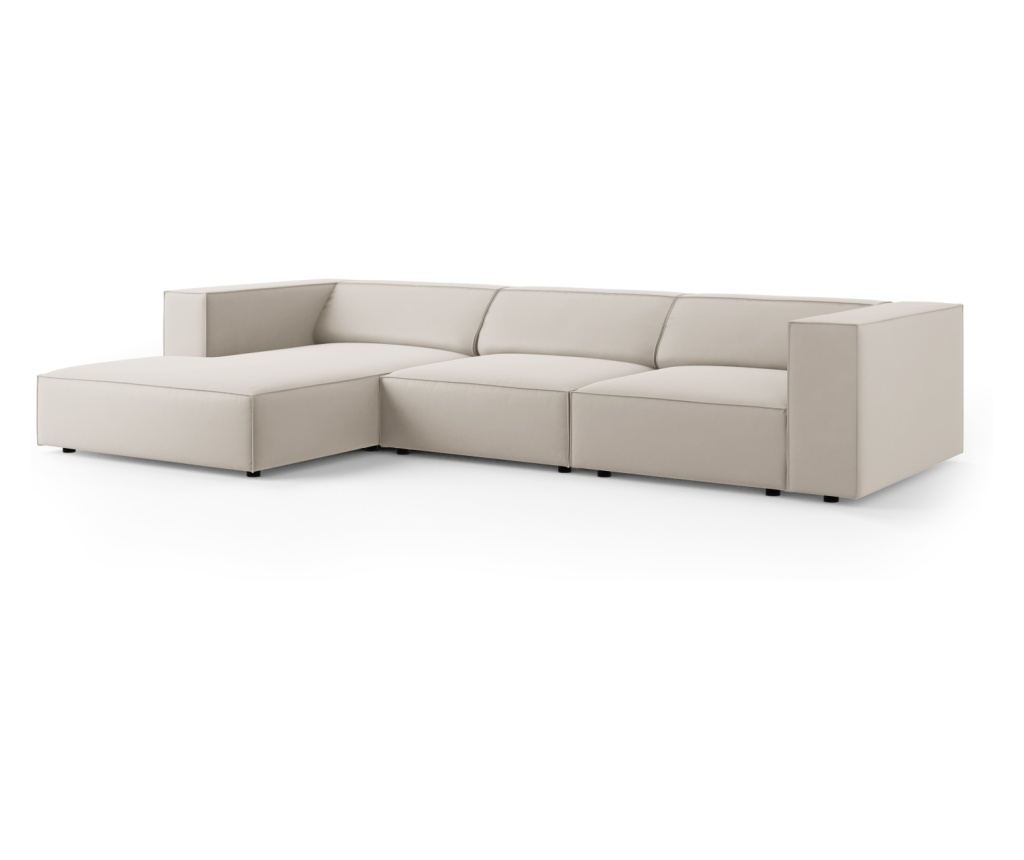 Sarokkanapé Cosmopolitan Design 622396, Arendal, krém, 70x166x284 cm - 2