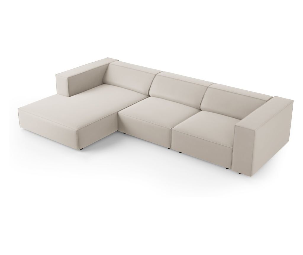 Sarokkanapé Cosmopolitan Design 622396, Arendal, krém, 70x166x284 cm - 4