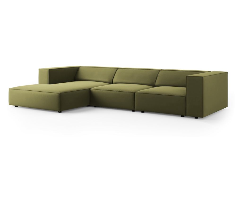 Sarokülőgarnitúra Cosmopolitan Design 622396, világoszöld, 70x166x284 cm - 2