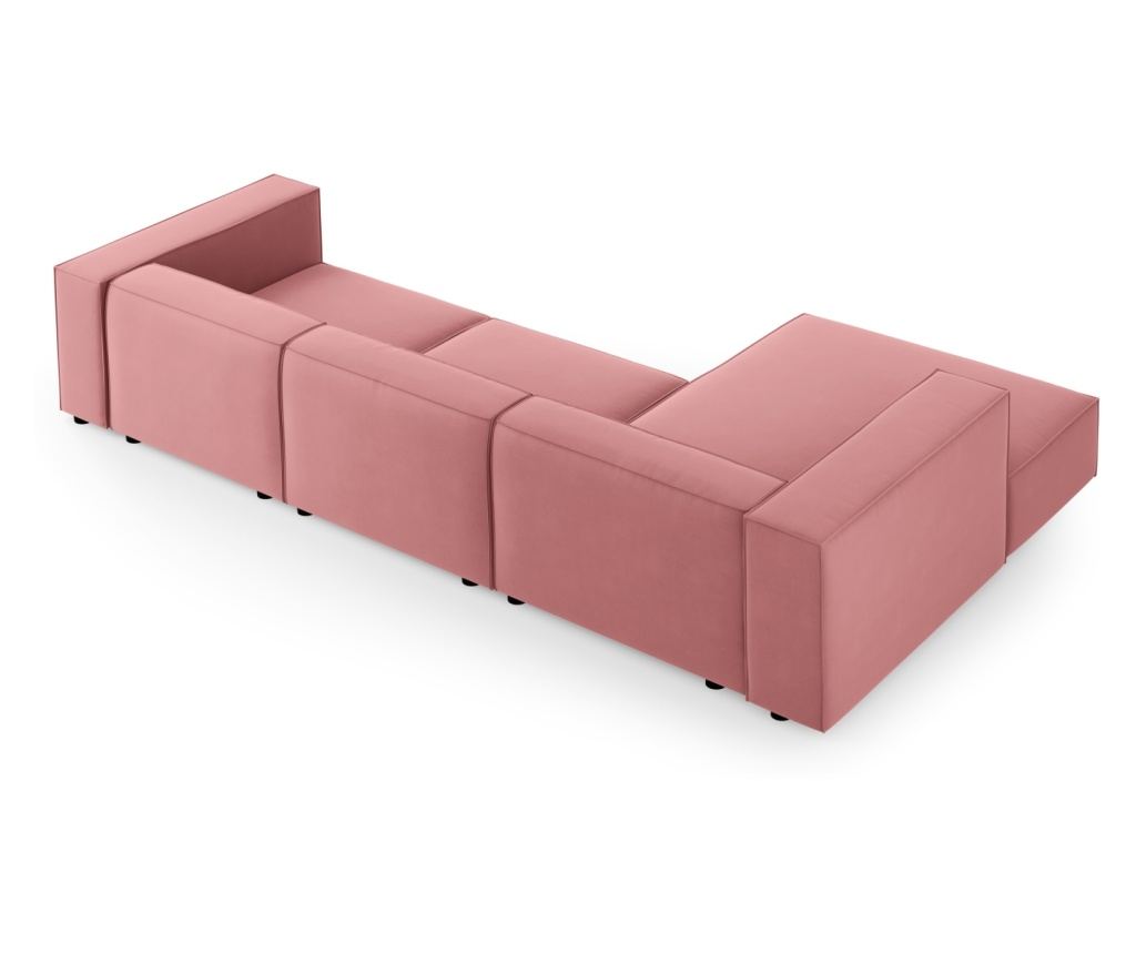 Sarokkanapé Cosmopolitan Design 622396, Arendal, flamingó szín, 70x166x284 cm - 3