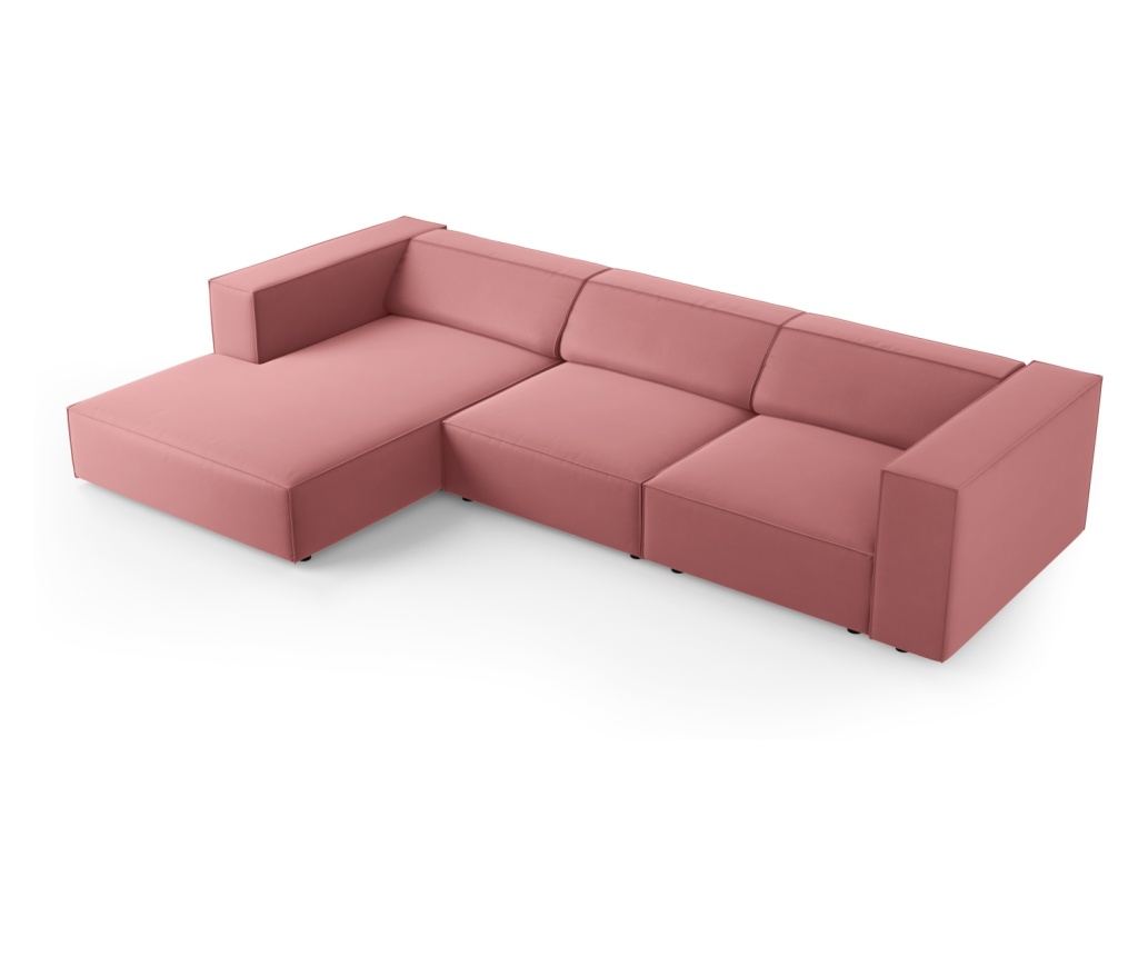 Sarokkanapé Cosmopolitan Design 622396, Arendal, flamingó szín, 70x166x284 cm - 4