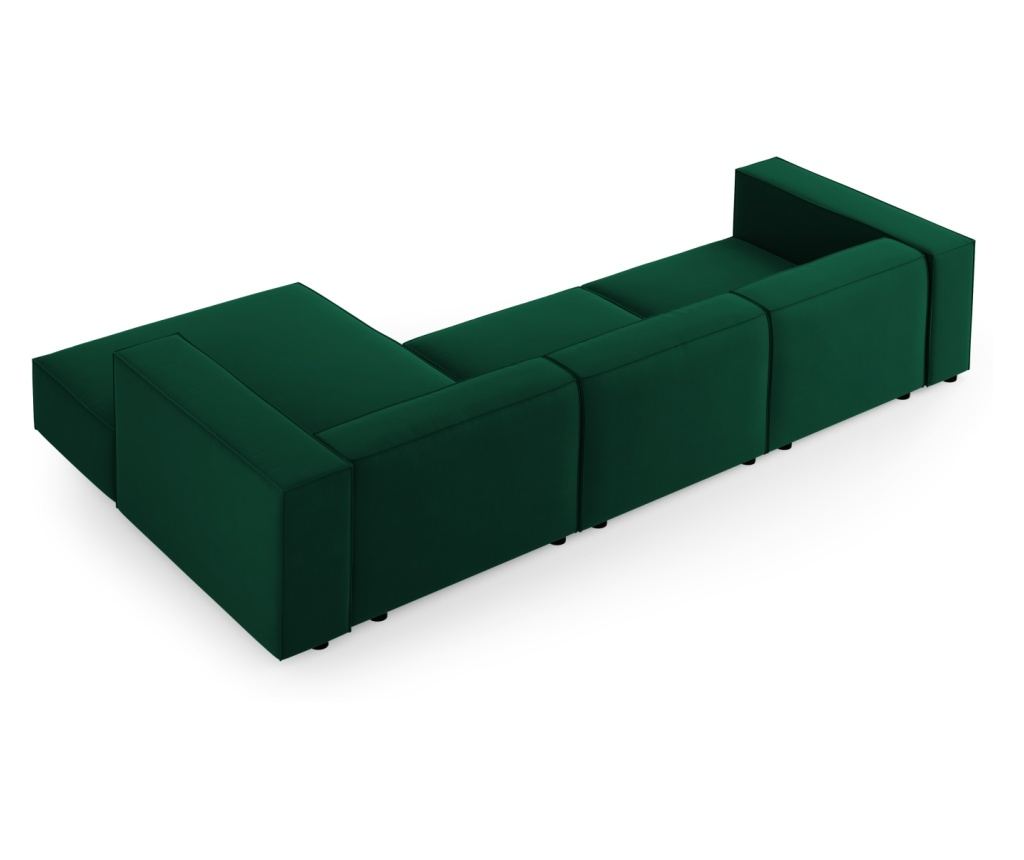 Sarokkanapé Cosmopolitan Design 622396, Arendal, Sötétzöld, 70x166x284 cm - 3
