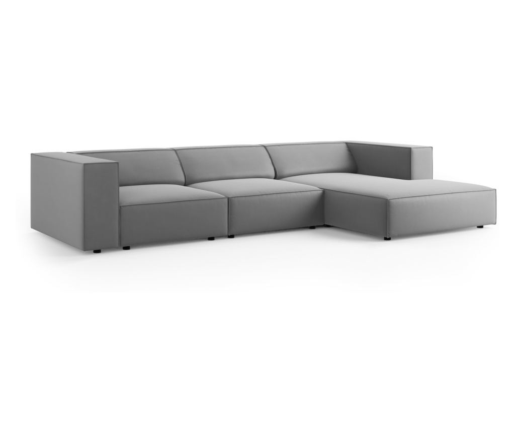 Sarokülőgarnitúra Cosmopolitan Design 622396, Arendal, világosszürke, 70x166x284 cm - 2