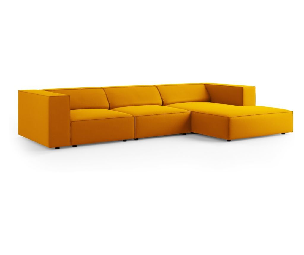 Sarokülőgarnitúra Cosmopolitan Design 622396, Arendal, sárga, 70x166x284 cm - 2