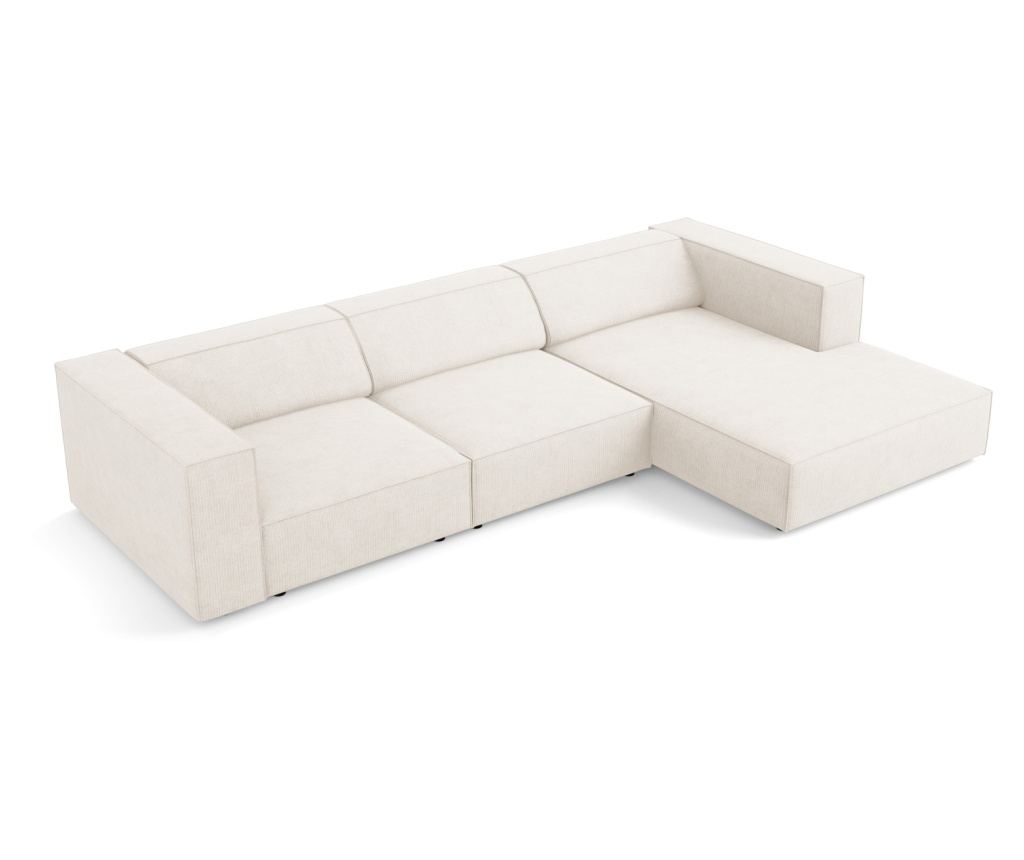 Cosmopolitan Design Arendal sarokgarnitúra, elefántcsontszínű - 4