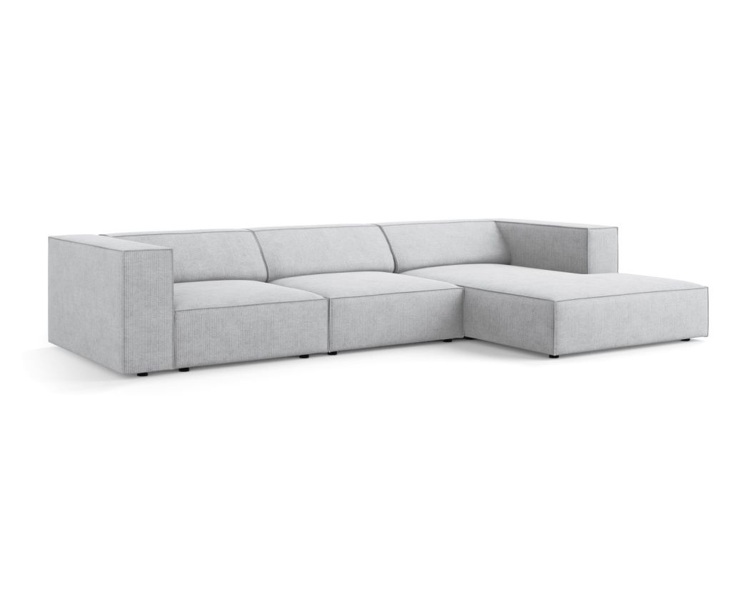 Sarokülőgarnitúra Cosmopolitan Design 622396, Arendal, Világosszürke, 70x166x284 cm - 2