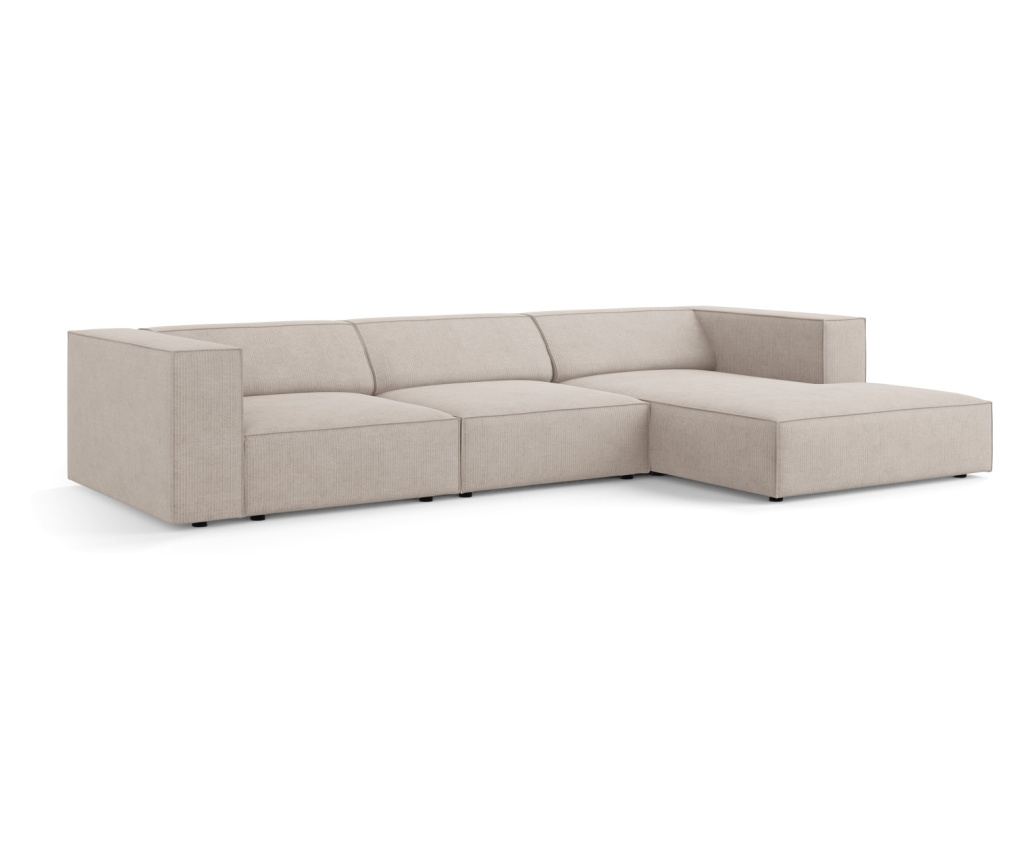 Sarokkanapé Cosmopolitan Design 622396, Arendal, Sötétbézs, 70x166x284 cm - 2
