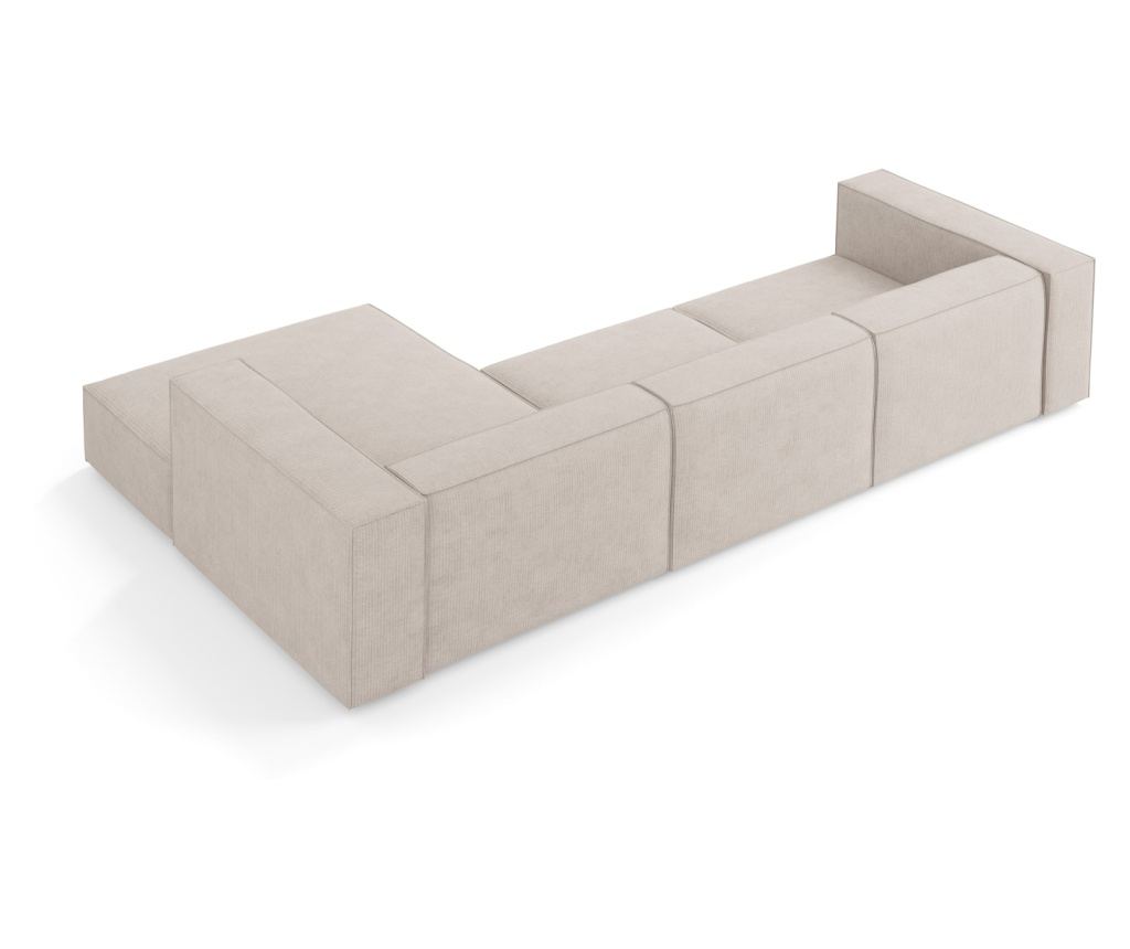 Sarokkanapé Cosmopolitan Design 622396, Arendal, Sötétbézs, 70x166x284 cm - 3