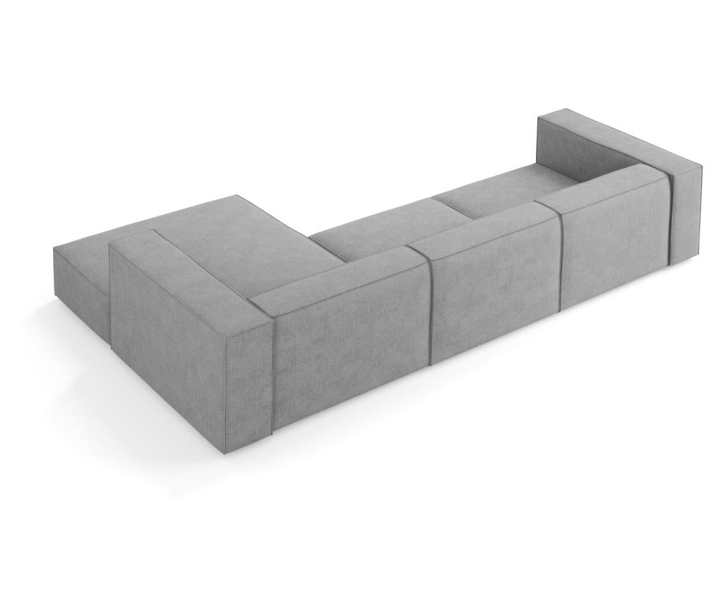 Sarokülőgarnitúra Cosmopolitan Design 622396, Arendal, Sötétszürke, 70x166x284 cm - 3