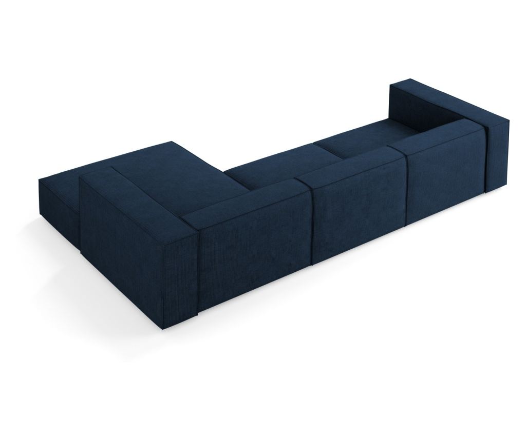 Sarokkanapé Cosmopolitan Design 622396, Arendal, királykék, 70x166x284 cm - 5