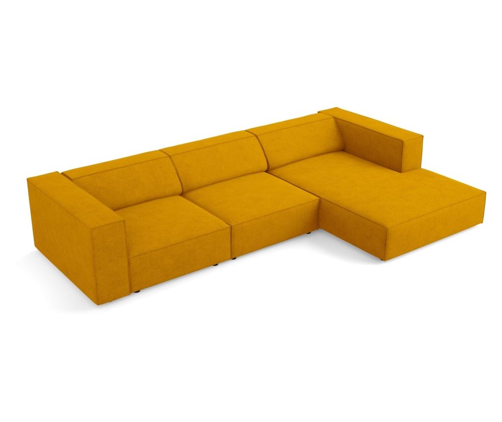 Cosmopolitan Design Arendal sarokgarnitúra, mustár színű - 4
