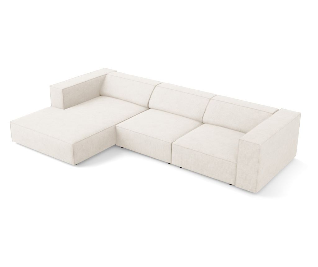 Sarokkanapé Cosmopolitan Design 622396, Arendal, elefántcsont, 70x166x284 cm - 4