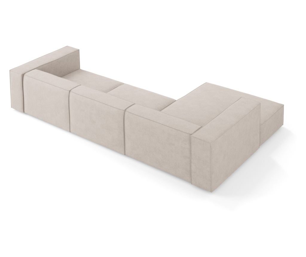 Sarokkanapé Cosmopolitan Design 622396, Arendal, sötét bézs, 70x166x284 cm - 3